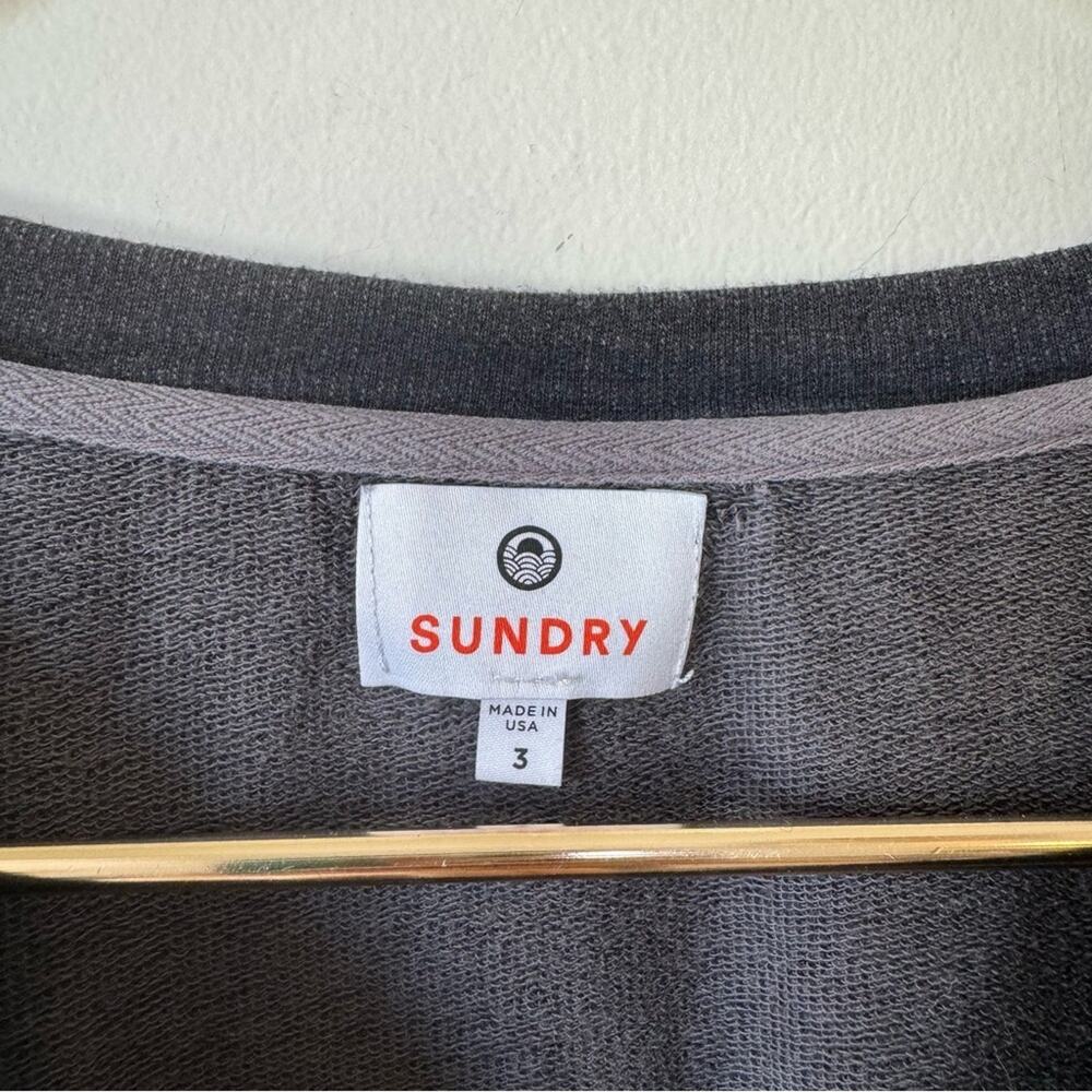 Sundry Black Stripe Camo Sweatshirt 3 / Large - Picture 5 of 8